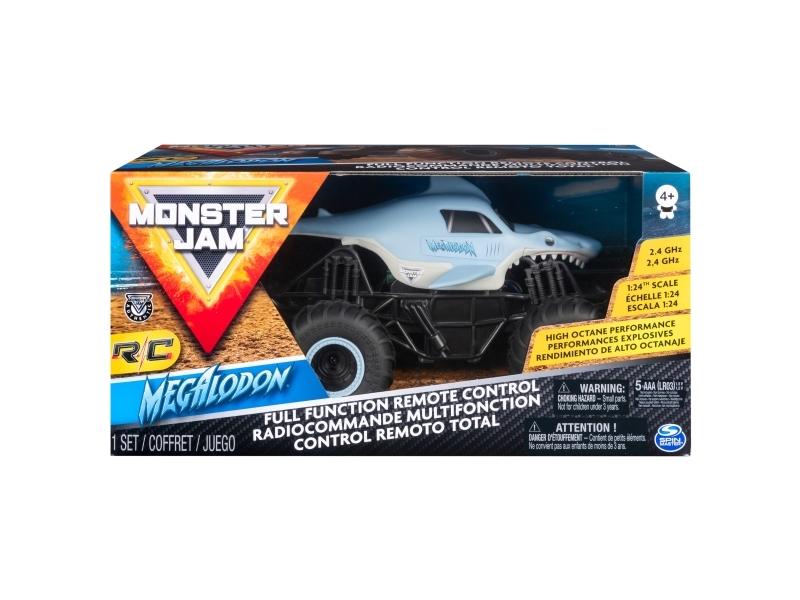 Monster Jam Megalodon 1:24 Radio Controlled Truck Blå - Spin Master Fjernstyret  - 0778988548233