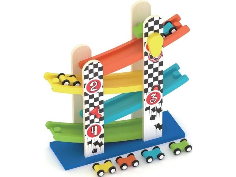Smily Play Wooden Slide With Cars - Smilyplay Fjernstyret  - 5905375829643