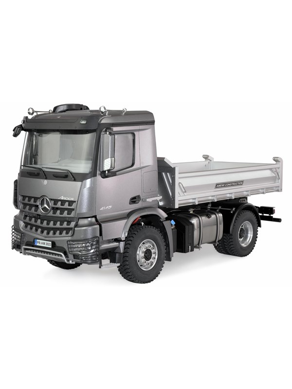 Amewi Mercedes Benz Arocs Hydraulic Dumper Lorry Basic 4x2 1:14 Rtr Grey - Amewi Fjernstyret  - 4260768515833
