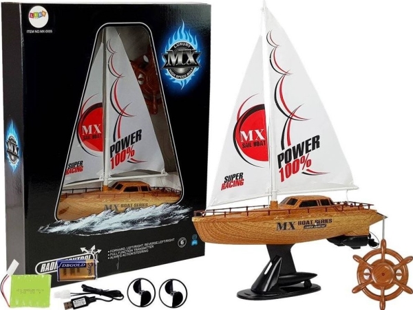 Lean Sport Fjernstyret Sejlbåd 50 Høj Pilot Rudder 27 Mhz 15 - Lean Cars Fjernstyret  - 5904204751162