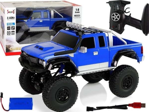 Leantoys Auto Off Road 2.4g Climbing Car 1:8 Niebieski - Leantoys Fjernstyret  - 5904204757942