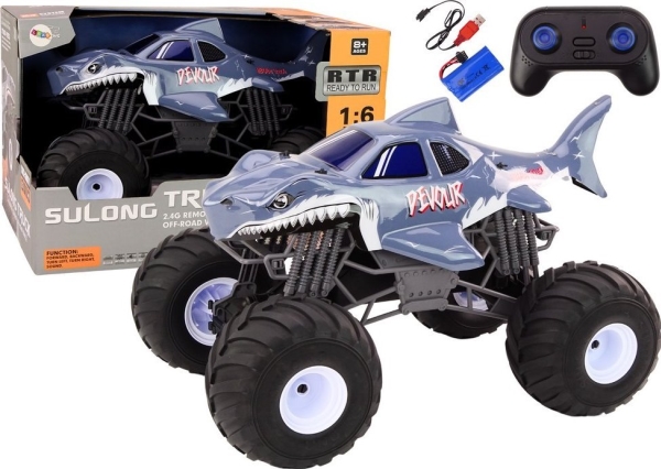 Leantoys Stor 2.4g 1:6 Haj Offroad Bil - Leantoys Fjernstyret  - 5905991006848