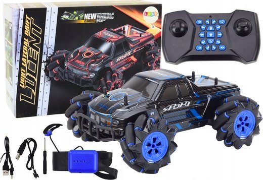 Leantoys Fjernstyret Off Road Bil Drift Kørsel Blå - Leantoys Fjernstyret  - 5905991023333