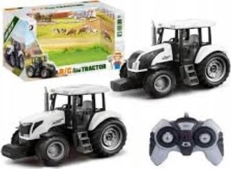Leantoys Fjernstyret Traktor 2.4g Lyde Hvid - Leantoys Fjernstyret  - 5905991017134