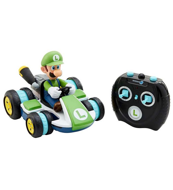 Grøn Super Mario Fjernstyret Bil Luigi - Super Mario Fjernstyret  - 039897089881