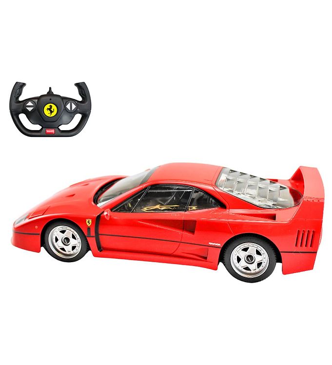 Rød Rastar Fjernstyret Billys Ferrari F40 1:14 - Rastar Fjernstyret  - 6930751314368