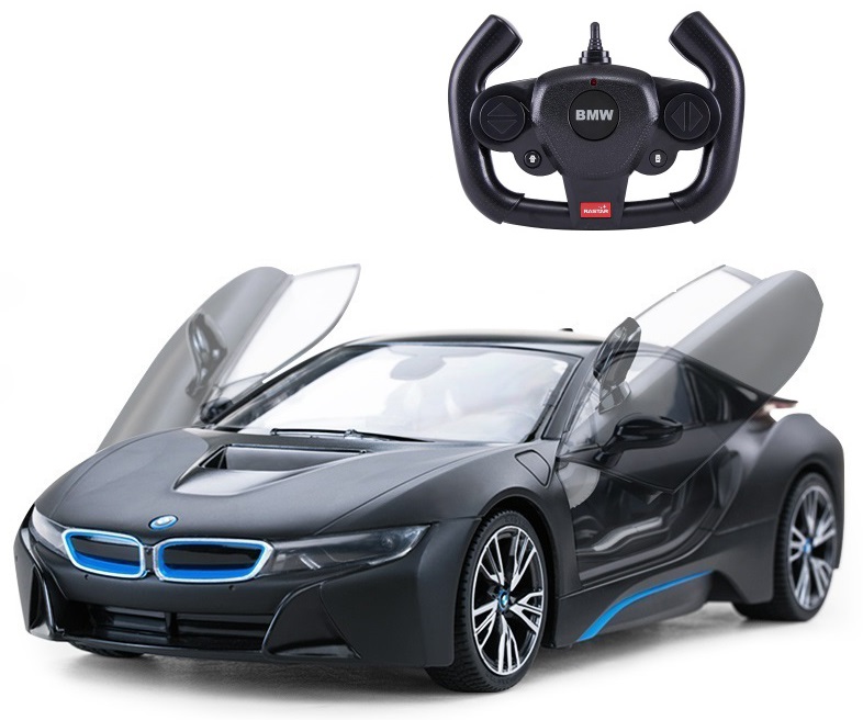 Bmw I8 Fjernstyret Bil 1:14 Sort Kan åbne Dørene Via Remote - Rastar Fjernstyret  - 6930751308008