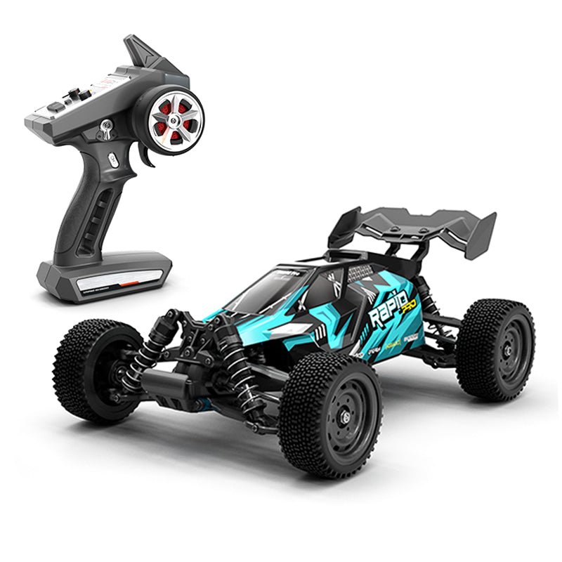 Fjernstyret Bil 4wd Racerbuggy Ekstrem Hastighed 70km Blå Ihero - Ihero Fjernstyret
