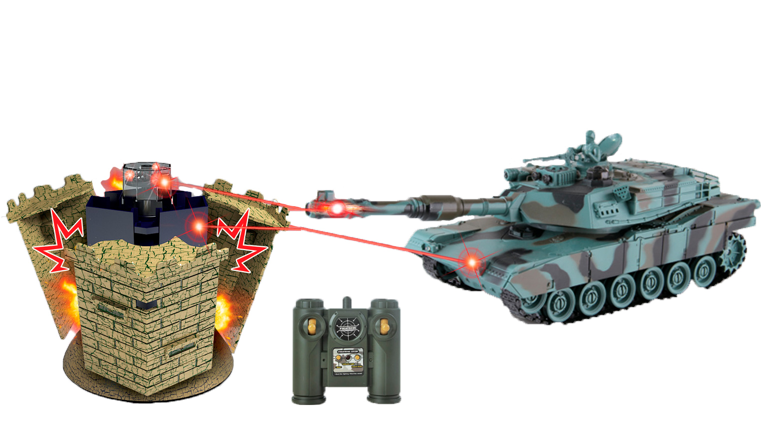 Usa M1a2 Fjernstyret Tank 1:28 Fort 27mhz - Zegan Fjernstyret  - 5712548147004