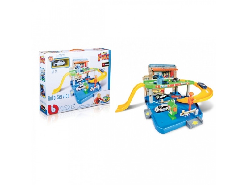 Bburago Auto Serwis With Car - Bburago Fjernstyret  - 4893993300396