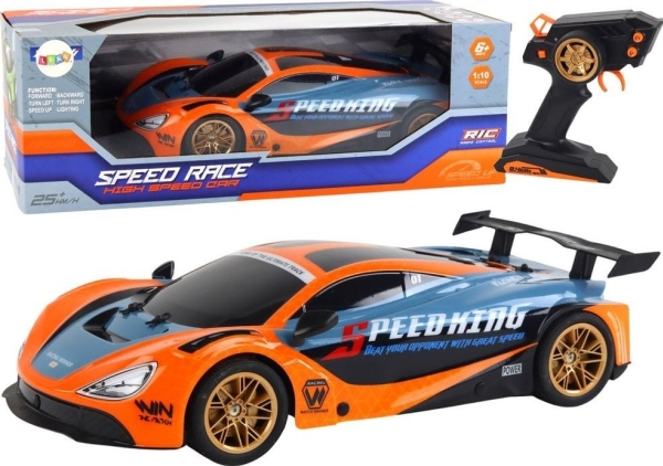 Leantoys Stor Sportsvogn Fjernstyret : Orange - Leantoys Fjernstyret  - 5905991002260