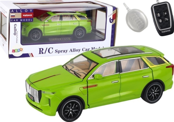 Grøn Leantoys Aluminium Car Model : Farve - Leantoys Fjernstyret  - 5905679078167