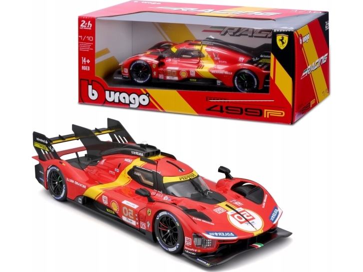 Bburago Ferrari Racing 499p Lmh Red : Bburago - Bburago Fjernstyret  - 4893993016501