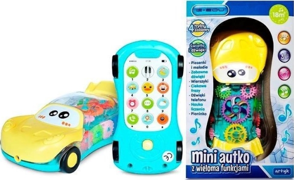 Mini Car With Many Functions Edu 127823 - Artyk Fjernstyret  - 5901811127823