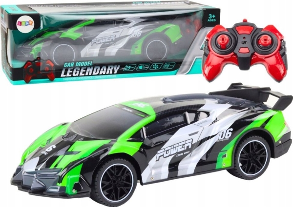 Grøn Leantoys Sportsvogn : Med T Lys - Leantoys Fjernstyret  - 5905991017394