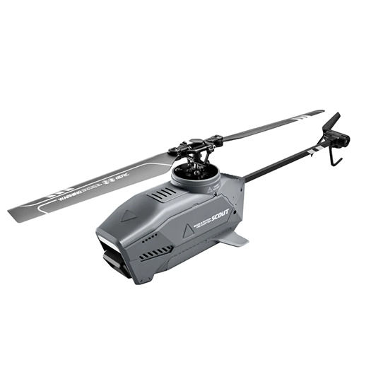 Scout Pro Fjernstyret Mini Helikopter Dual Cam Grå - Deluxecovers.dk Fjernstyret