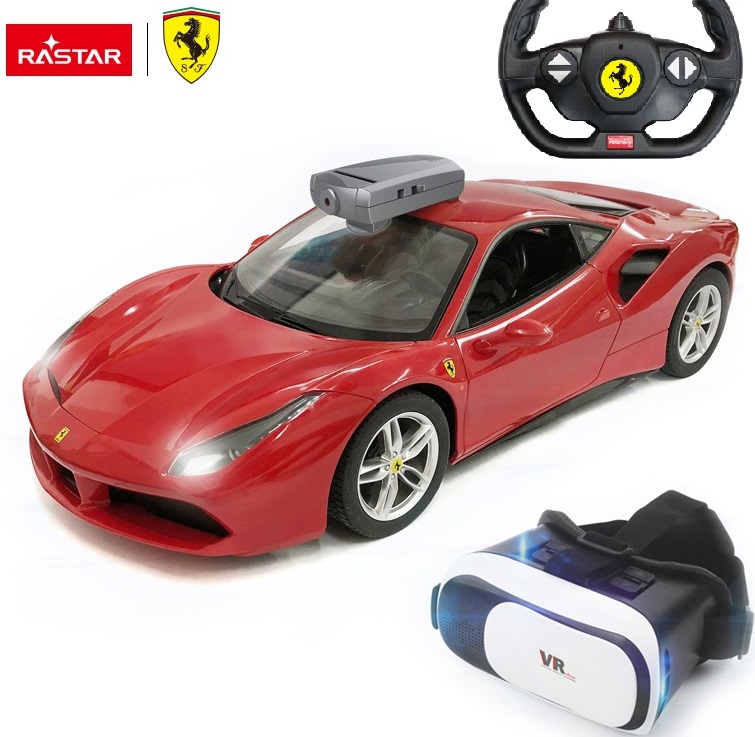 Ferrari 488 Gtb Fjernstyret Bil Briller Kamera : - Rastar Fjernstyret  - 6930751311282