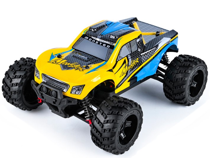 Guokai Monstertruck : 4wd Fjernstyret 4ghz 35km Gul - Guokai Fjernstyret  - 5712548145482