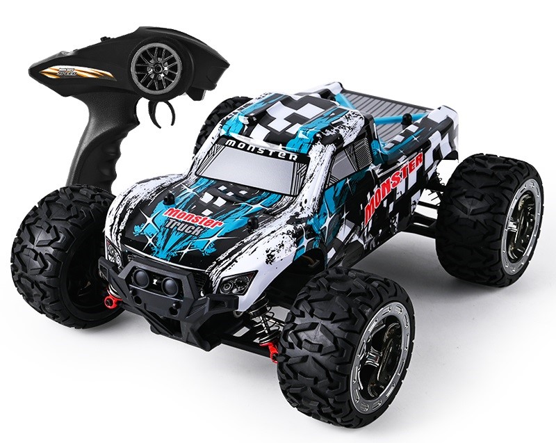 Guokai Monstertruck : Brushless 4wd Fjernstyret 4ghz 45km Turkis - Mcu Fjernstyret  - 5712548145444