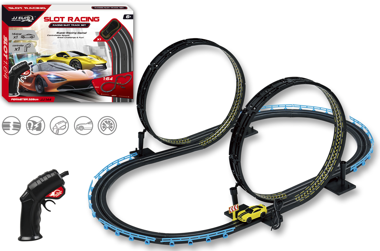 Fast Race Racerbane Til Børn 420 : - Jj Slot Fjernstyret  - 5712548143778