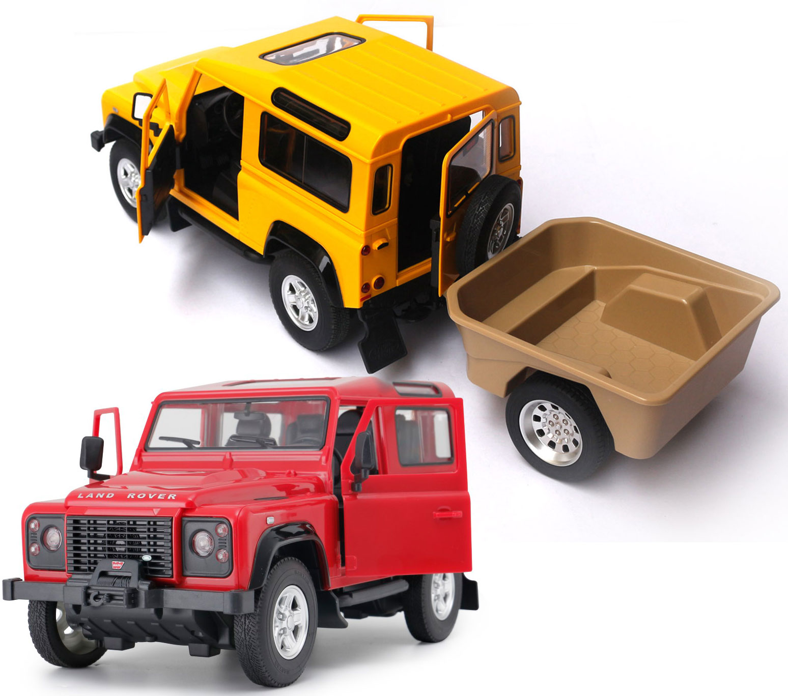 Land Rover Defender Fjernstyret Bil Trailer : - Ramiz Fjernstyret  - 6930751314382