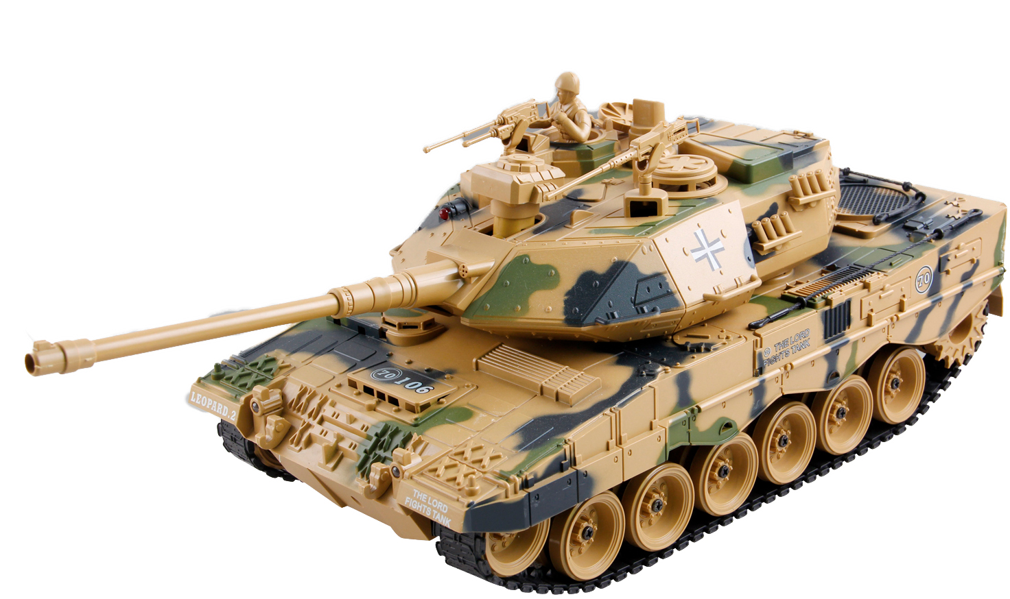 Zegan German Leopard Fjernstyret Airsoft Tank : - Zegan Fjernstyret  - 5712548145888